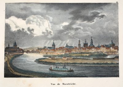 Vue de Maestricht, 1895 dolayları (fotokrom) by Belgian School