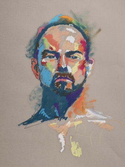 Renk Çalışması 10, 2023 (kağıt üzerine pastel) by Ben Benet