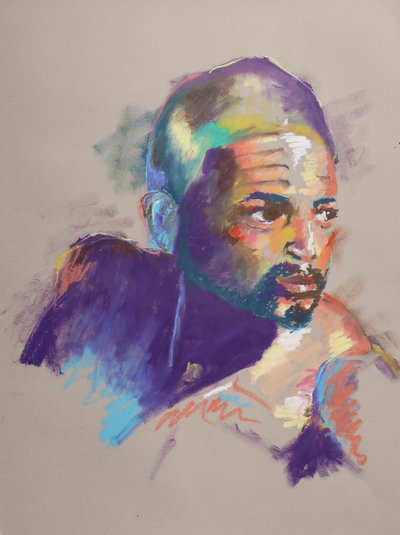 Renk Çalışması 11, 2023 (kağıt üzerine pastel) by Ben Benet