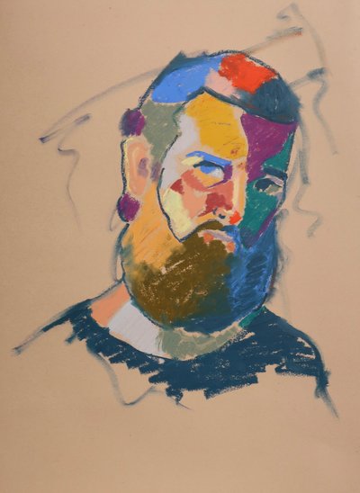 Renk Çalışması 16, 2023 (kağıt üzerine pastel) by Ben Benet