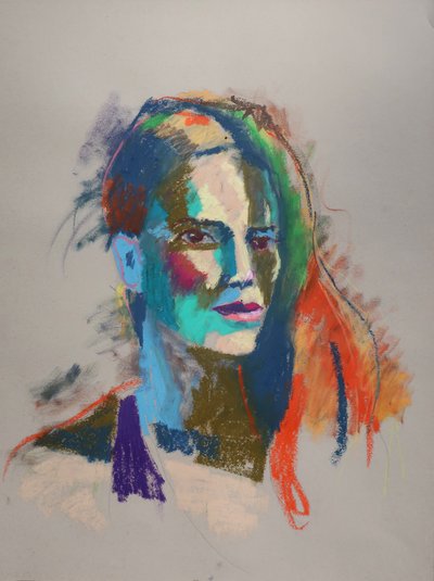 Renk Çalışması 1, 2023 (kağıt üzerine pastel) by Ben Benet