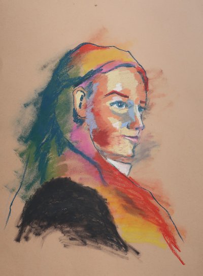 Renk Çalışması 4, 2023 (kağıt üzerine pastel) by Ben Benet