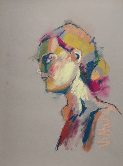 Renk Çalışması 9, 2023 (kağıt üzerine pastel) by Ben Benet