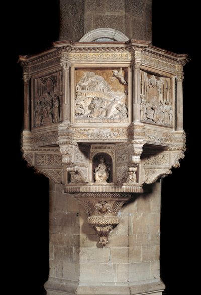 Aziz Francis hikayesi ile mermer minber by Benedetto da Maiano