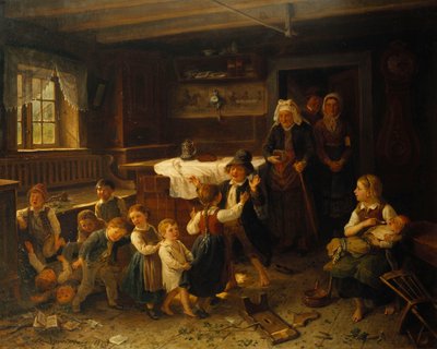 İç Mekanda Oynayan Çocuklar, 1873 by Bengt Nordenberg