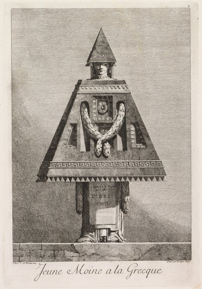 Grecque à la maskeli balo: Grecque à la Young Monk Plate 9, 1771. by Benigno Bossi