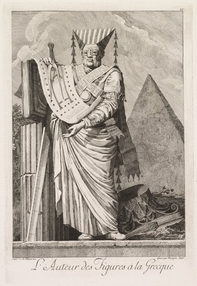 Yunan Maskeli Balosu: Yunan Figürlerinin Yazarı (Levha 10) by Benigno Bossi