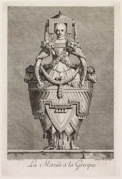 Yunan Maskeli Balosu: Yunan Gelin Plakası 6, 1771. by Benigno Bossi