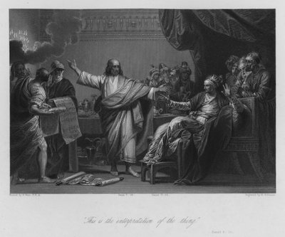 Belşatsar'ın Görüşü, Daniel V, 26 (gravür) by Benjamin (after) West