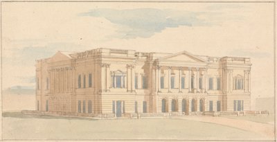 York House, Londra: Batı Cephesinin Perspektif Görünümü by Benjamin Dean Wyatt