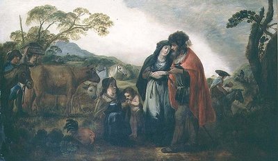 Laban ve Rebecca (panel) by Benjamin Gerritsz. (after) Cuyp