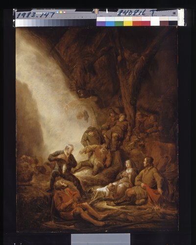 Çobanların Hayranlığı (ahşap üzerine yağlıboya) by Benjamin Gerritsz. Cuyp