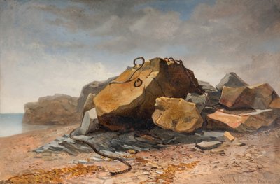 Sahil Sahnesi, Marazion, Cornwall, 1860. by Benjamin Johnson