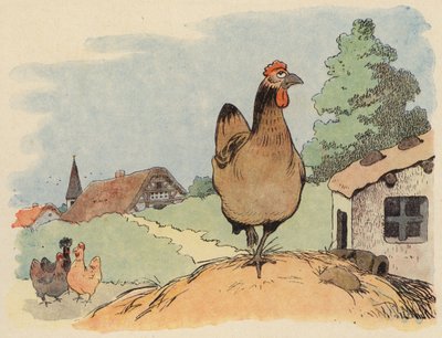Chantecler için Benjamin Rabier tarafından yapılan çizim (renkli taş) by Benjamin Rabier