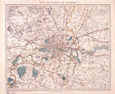 Londra Haritası, c1860 by Benjamin Rees Davies