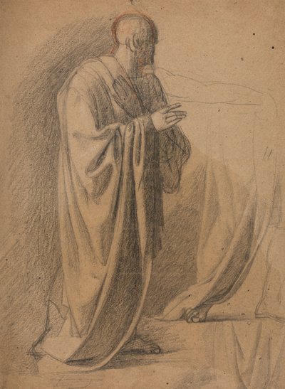 Uzun Cüppeli Bir Adam Üzerine Çalışma by Benjamin Robert Haydon