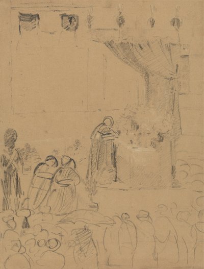 Dini Bir Tören Sahnesinin İncelenmesi by Benjamin Robert Haydon