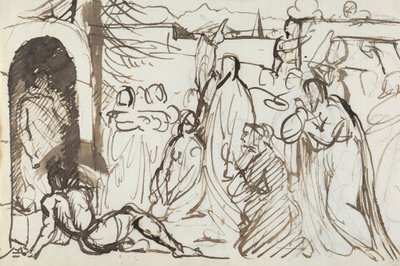 Lazarus'un Dirilişi Çalışması by Benjamin Robert Haydon