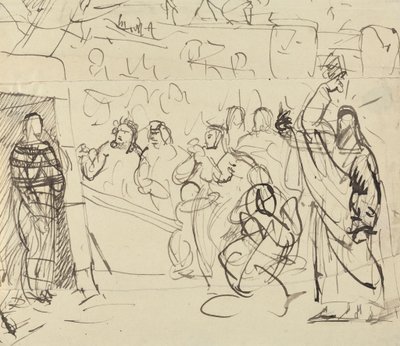 Lazarus'un Dirilişi Çalışması by Benjamin Robert Haydon