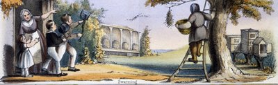 Hayvanların Grafik Resimlerinde Arıdan Oğul - Yaşam Boyunca İstihdamında ve Ölümden Sonra Kullanımlarında İnsana Faydalarının Gösterilmesi, 1845 dolayları by Benjamin Waterhouse Hawkins