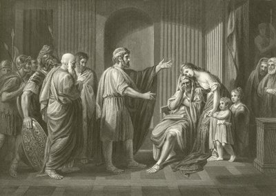 Banishment of Cleombrotus  by Benjamin West