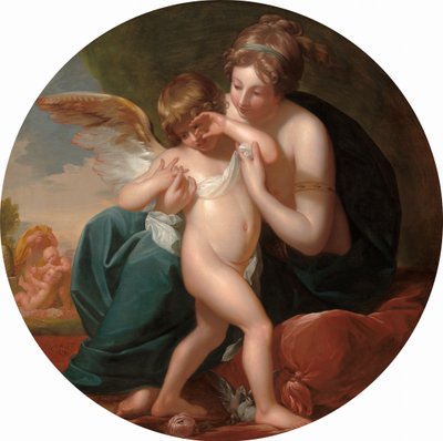 Arı Tarafından Sokulan Aşk Tanrısı, Annesi Tarafından Seviliyor, 1774. by Benjamin West