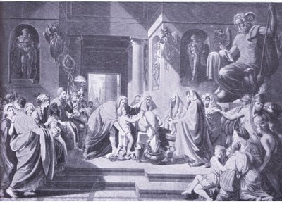 Hannibal, Roma'ya sonsuz düşmanlık yemini ediyor by Benjamin West