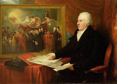 John Eardley Wilmot (1709-92) 1812 (tuval üzerine yağlı boya) by Benjamin West