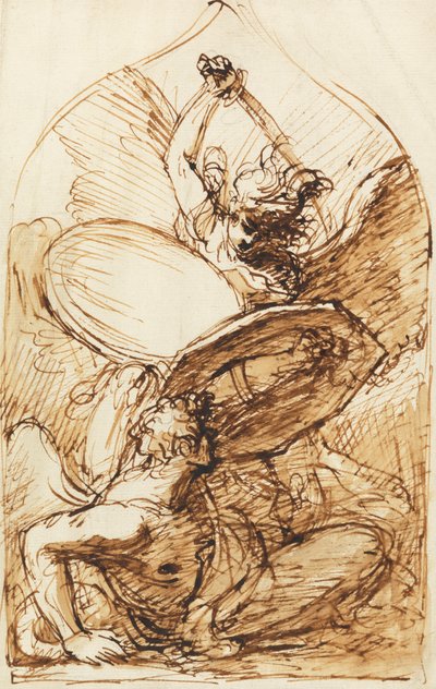 Aziz Michael ve Lucifer by Benjamin West