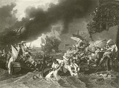 The battle of La Hogue  by Benjamin West