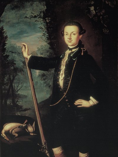 Thomas Mifflin (1744-1800), c.1757-59 (tuval üzerine yağlı boya) by Benjamin West