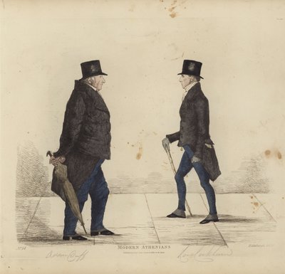 Seçkin Edinburghlular, diğer adıyla Modern Atinalılar, Adam Duff, Esq, Midlothian Şerifi, Hon Henry (Lord) Cockburn (renkli gravür) by Benjamin William Crombie
