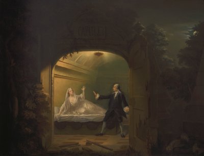"Romeo ve Juliet", Perde V, Sahne iii'de David Garrick ve George Anne Bellamy by Benjamin Wilson