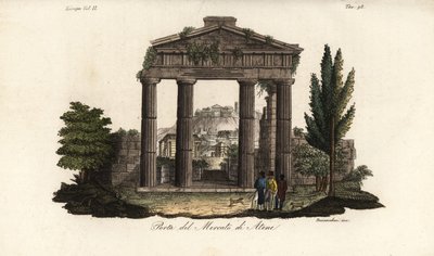 Athena Archegetis Kapısı Harabeleri, Roma Agorası veya Roma Forumu, Atina, Yunanistan by Bennardoni Bennardoni
