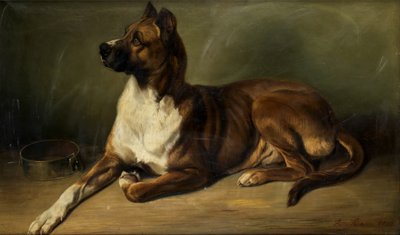 Benno Adam Bir köpeğin portresi 1852 by Benno Adam