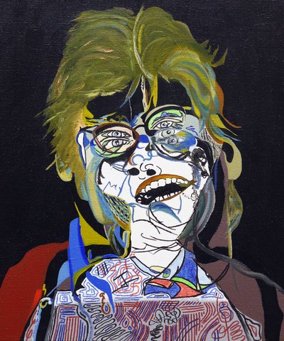Tarihteki 50 Büyük Yazar: Stephen King, 2015 (tuval üzerine yağlıboya ve akrilik) by Benoit Erwann Boucherot