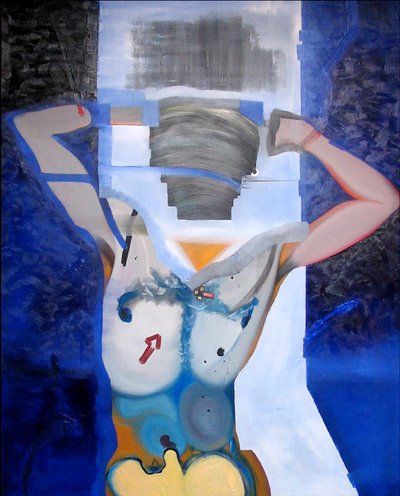 Homme libre, 2006 (tuval üzerine yağlıboya ve akrilik) by Benoit Erwann Boucherot