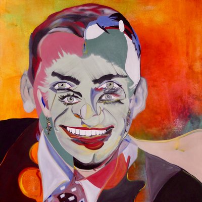 Mythe 2, 2021 (tuval üzerine yağlıboya ve akrilik) by Benoit Erwann Boucherot