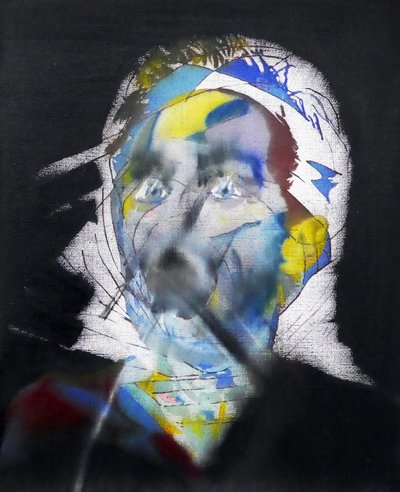 Surautoportrait au hijab, 2017 (tuval üzerine yağlıboya) by Benoit Erwann Boucherot