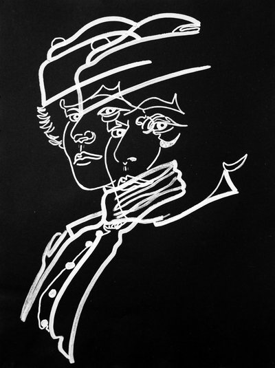 Sürportre : Colette, 2019 (kağıt üzerine akrilik) by Benoit Erwann Boucherot