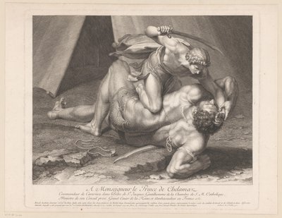 David onthofdt Goliath by Benoît Audran (I)