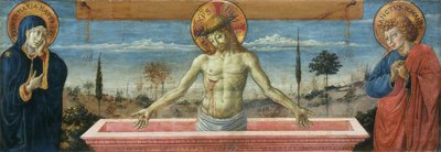 Bakire ve Evangelist Aziz John arasındaki Hüzün Adamı, 1469-1474 . by Benozzo Gozzoli