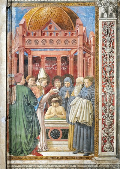 St. Augustine Vaftizi, St. Augustine Öykülerinden detay by Benozzo di Lese di Sandro Gozzoli