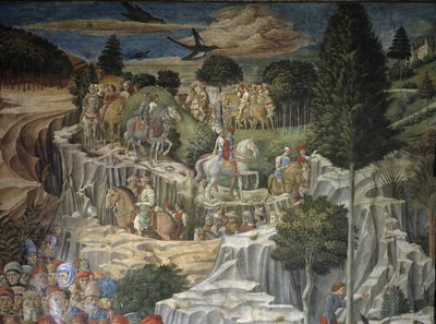 Muhteşem Laurent ile Magi Alayı (fresk) by Benozzo di Lese di Sandro Gozzoli