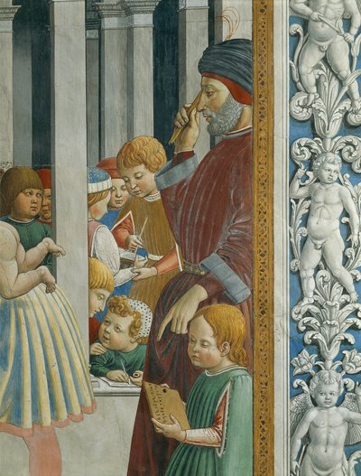 Aziz Augustine Öyküleri: Öğretmen ve öğrenciler by Benozzo di Lese di Sandro Gozzoli