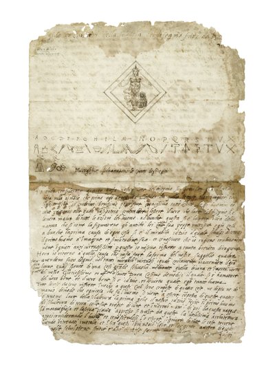 Accademia del Disegno mührü için tasarım, Floransa, c.1565 (kağıt üzerine kalem ve kahverengi mürekkep) by Benvenuto Cellini