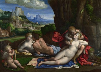Bir Aşk Alegorisi, c. 1527-1530 by Benvenuto Tisi da Garofalo