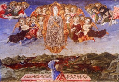 Benvenuto di Giovanni'nin (1436-1518) Bakire'nin Göğe Kabulü Predella'sı, Detay by Benvenuto di Giovanni