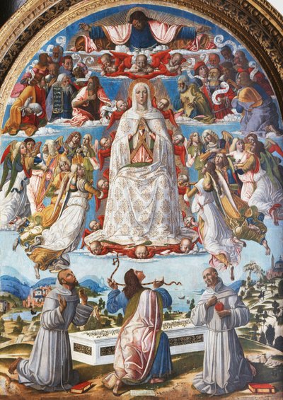 Aziz Thomas ile Aziz Assisi Francis ve Padua Anthony arasında Kuşağı alan Bakire