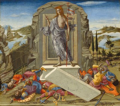 Diriliş, muhtemelen 1491 (panel üzerine tempera) by Benvenuto di Giovanni
